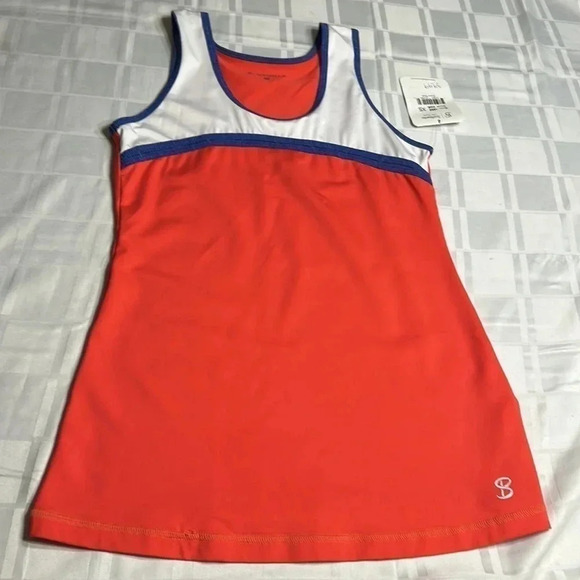 NWT SOFIBELLA chain tank top . Red white and blue  . Not padded . Color block - Picture 9 of 9